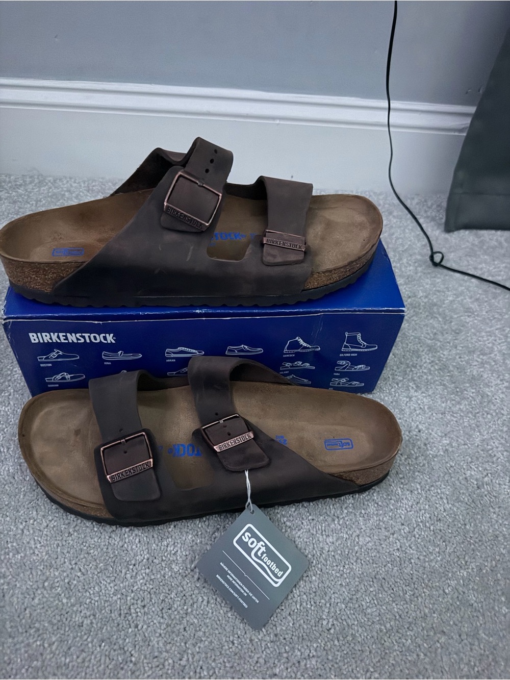 Birkenstock Men's Arizona Soft Footbed Sandals - habana brown TW